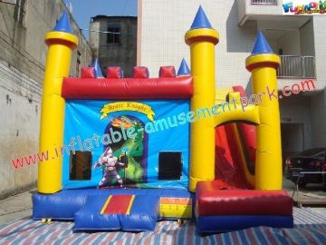 Blue Outdoor Inflatable Commercial Combo Units, Party Combo Jumpers Rentals Castles With Sildes