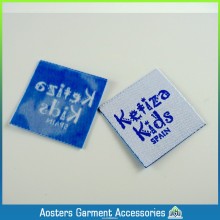 Newest Silicone Heat Transfer Neck Care Adhensive Woven Label