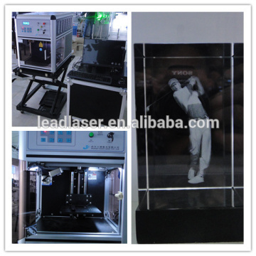 Elaborated 3D image crystal trophy inner mini laser engraver