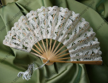 White Lace Wedding Fan