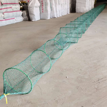 22m long knot type fyke net crab trap