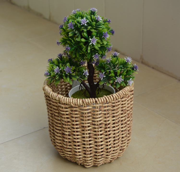 tissage de pots de fleurs weaving flower pot