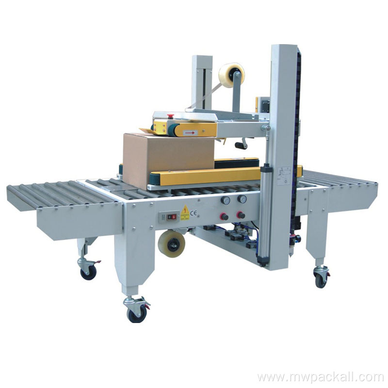 Automatic tape carton box packing sealing machine