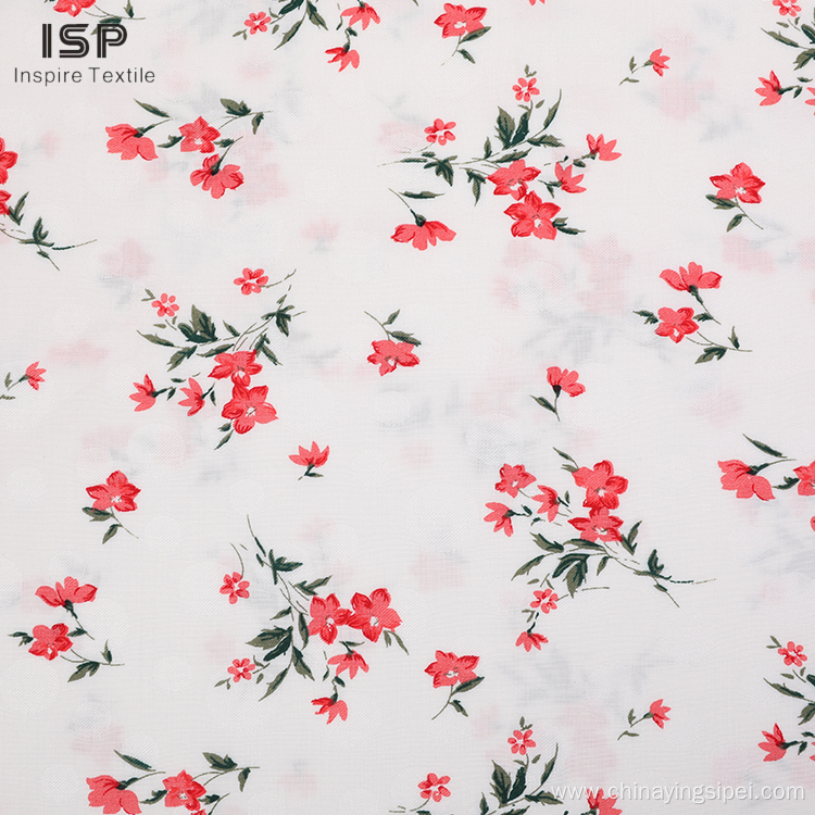 Floral Dress Jacquard Printed Rayon Fabric