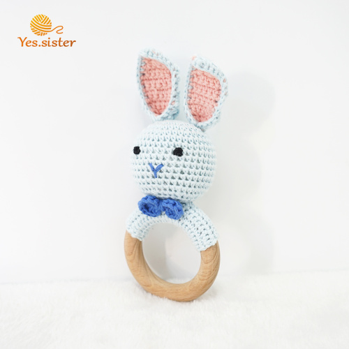 Eco Organic Crochet Baby Toys Rabbit Teether