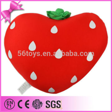 2015 Soft Plush Heart Shape Strawberry Pillow