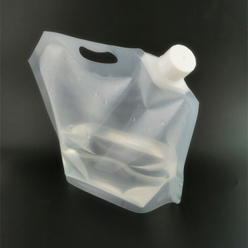 1L 3L 5L 10L transparent plastic standing spout-bag