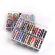 Nail Art Transfer Foils Free Adhesive Nail Tips Decorations Accessories