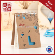 kraft paper cover spiral notepad