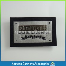 custom embossed logo leather labels for handbags