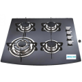 Black Toughened Glass Working Top Hob