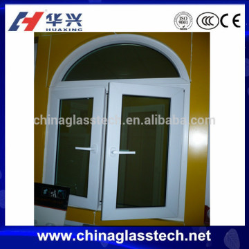 glass casement PVC half moon windows