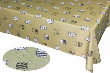 Waterproof Printed Poly-Cotton Tablecloth