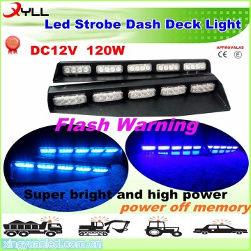 120w DC12V blue led emergency warning traffic advisor vehicle deck dash strobe light bar led windshield dash deck light