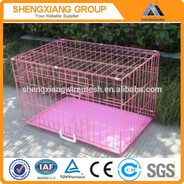 Pink Folding Wire Pet Cat Dog Crate Cage Kennel