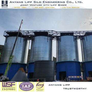 Bridge cement storage silo