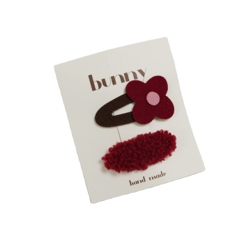 High-Quality Handcrafted Autumn & Winter Woolen Flower Girl Hair Accessories Without Clips