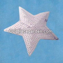 Star Design Sequin Embroidery Patches