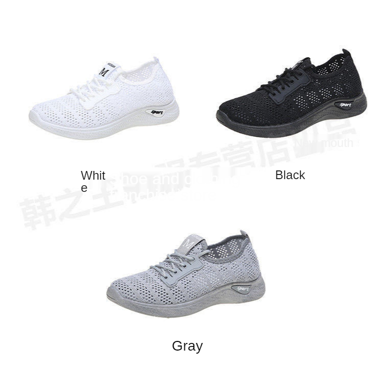2021 New Women's Net Shoes Fly Woven Breathable Light Sports Shoes Summer Running Shoes