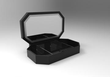 Cheap Black Makeup Storage Containers Box