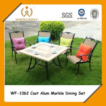 Backyard Leisure Cast Alum Marble Dinning Set