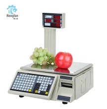 Portable Digital Weighing Scale with Barcode Label Printing for Supermarkets
