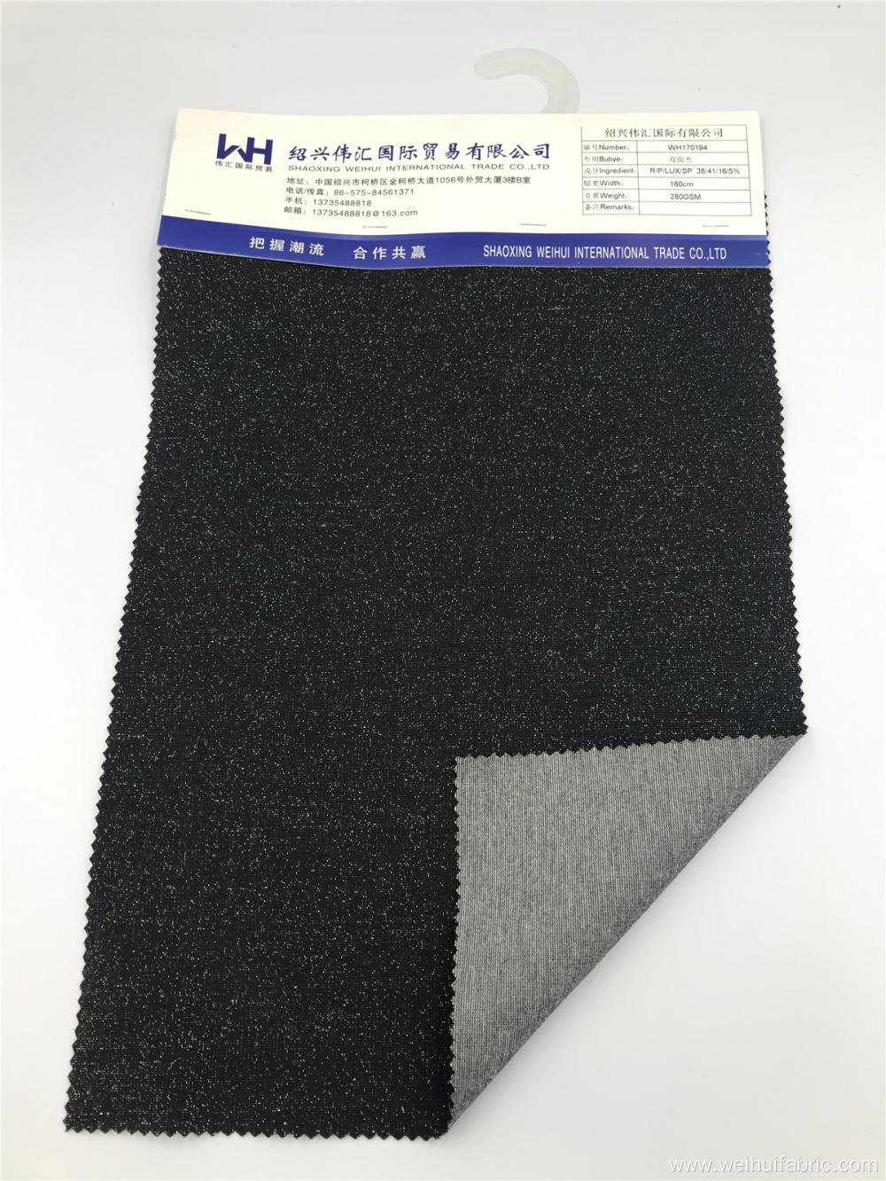 Knitted Black Fabric 280GSM R/P/L/SP Double-sided Fabrics