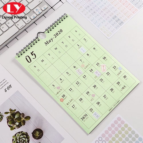 Servizio di stampa del calendario di carta da parete carina personalizzata