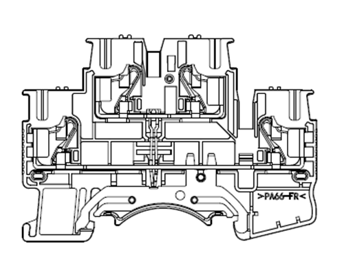 2 Layers Ground Push-in Terminal Blocks