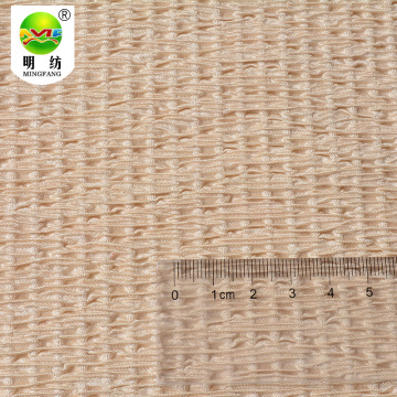 Wholesale 100 polyester white pleated stretchly fabric