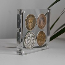 Custom Acrylic Magnetic Coin Display Box - Unique Gift Case