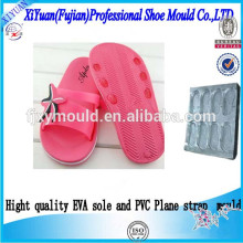 Red PVC flat shoe sandal mold| EVA plastic shoe die maker| PCU plastic shoe die