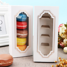 Custom Clear Window Five Macaron Packaging White Boxes