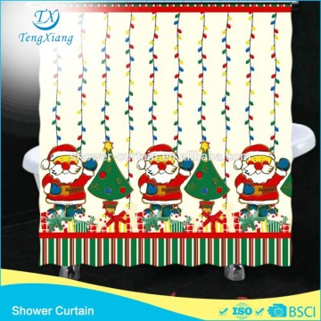 Christmas Best Sale Printed Bath Shower Curtain