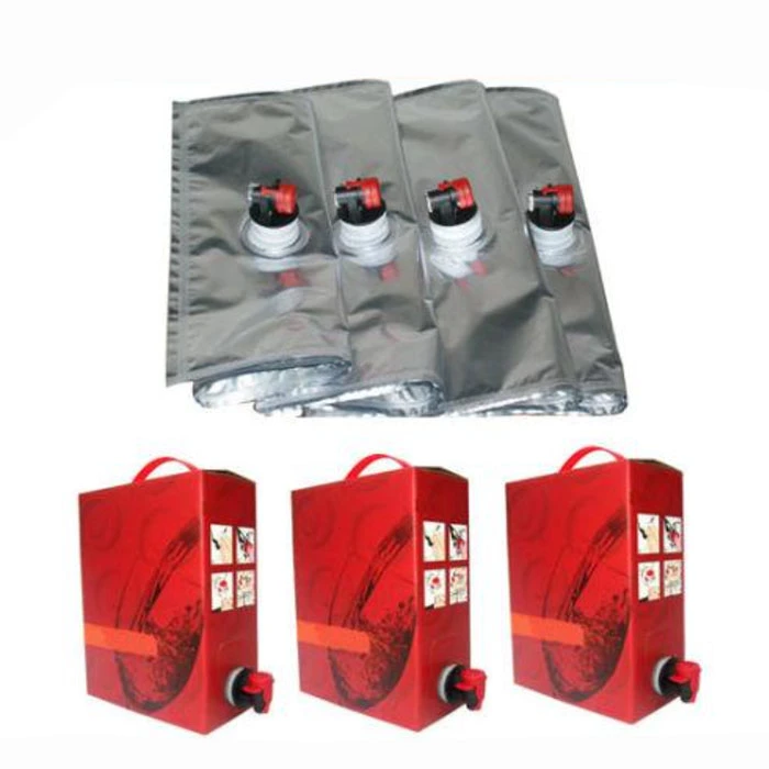 Bib Bag with Spout Plastic Packaging Bib Bag in Box for Wine