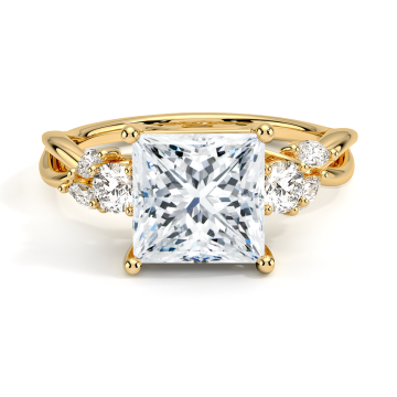 Royal Princess Cut Lab Diamond Ring
