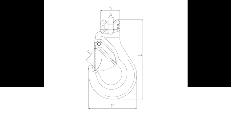 G80 forged horns loading hook