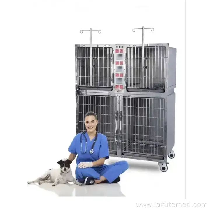 Stainless Steel Pet ICU Oxygen Cabin for Vet Hospitals