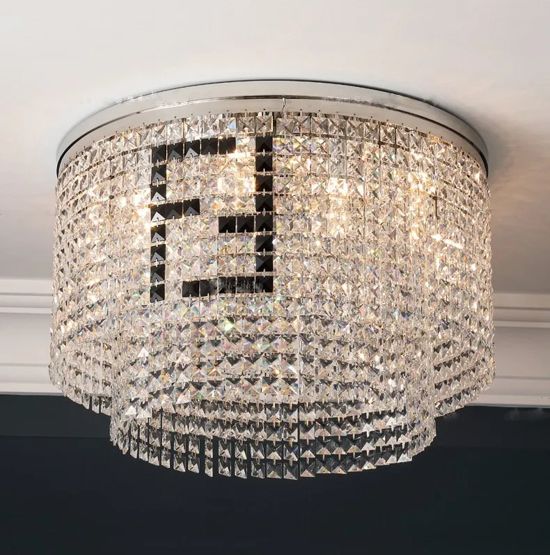 Elegant Modern Crystal LED Ceiling Light for Chic Interiors