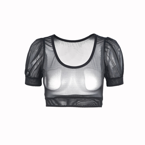 Benutzerdefinierte schiere Mesh sexy Top hauchdünnen Rock-Set