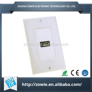 HDMI cable High quality hdmi dual port wall plate RJ45 made in China