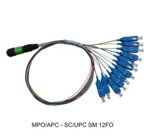 3 Meter MPO/APC - Sc/Upc Single-Mode 12fo Fiber Optic Patch Cord