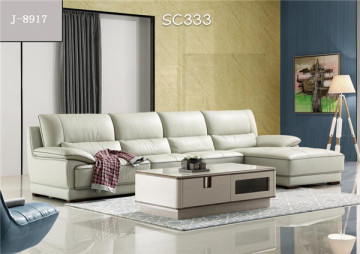 White Leather Corner Sofa