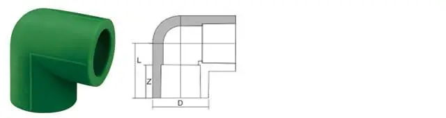 ISO 15874 Water PPR Pipe DN20-DN160 PPR Pipe Fittings for Hot and Cold Water