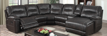 Modern American Style Leather Round Motion Corner Sofa ZOY-R9917A