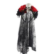 Skull Veil Gothic Flower Hairband - Mexican Day of the Dead Party Accessory