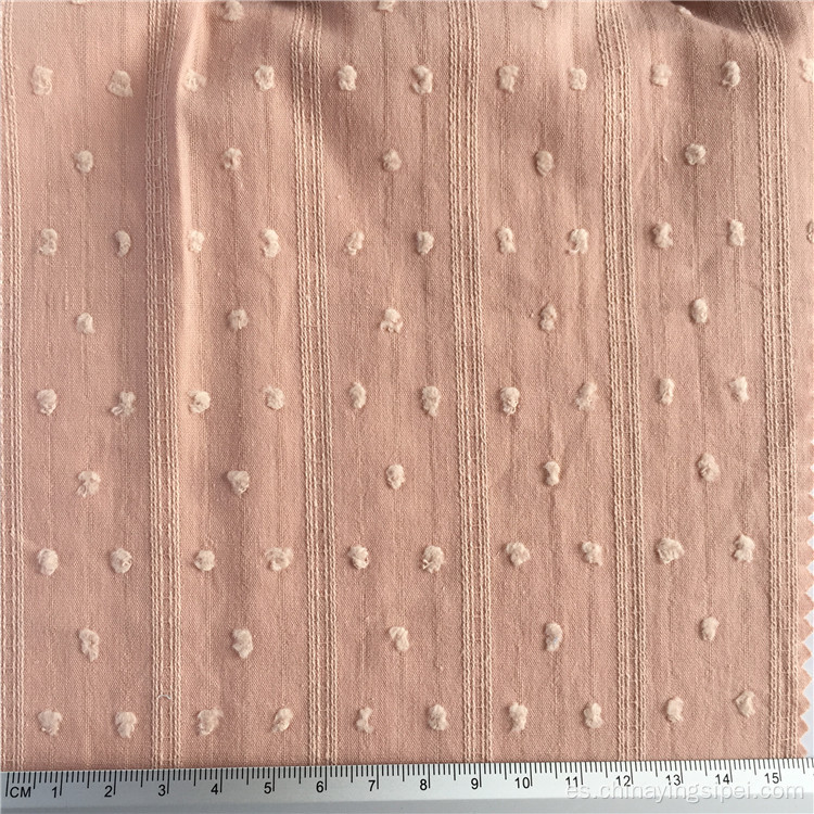 Fabrica de algodón de bordado liso Jacquard Dobby para prendas