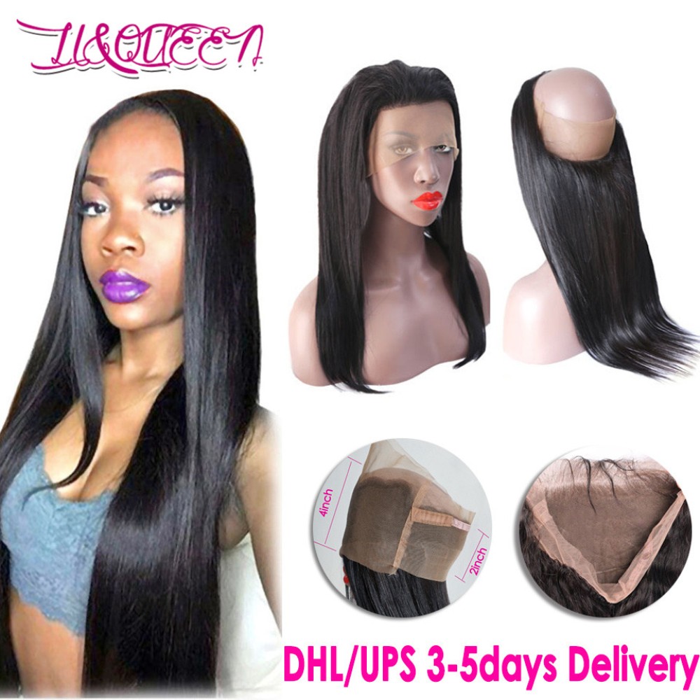 Straight hair 360 frontal full lace with bundles Human Hair lace frontal Brazilian human hair bundle with frontal