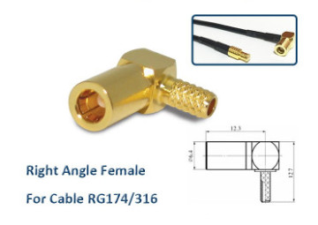 Right Angle SMB Coax Connector