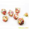 Bescon Fruit Polyhedral Dice Set, Novelty RPG Dice set of 7